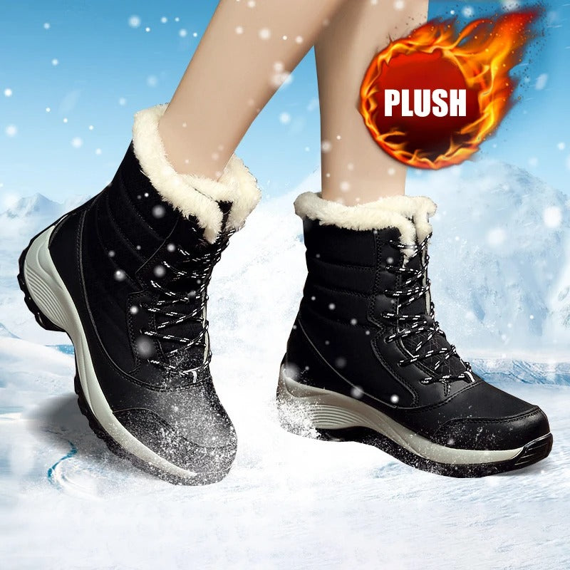 Ankel Boots for Women Winter Outdoor Warm Snow Boots Chunky Platform Waterproof Non-slip Warm Shoes Woman Boots Plus Size Casual