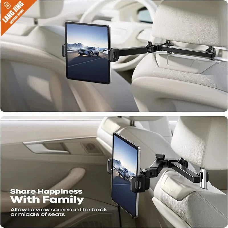 Car Tablet Holder, Headrest Mount Compatible with Devices 4.7-12.9 inches