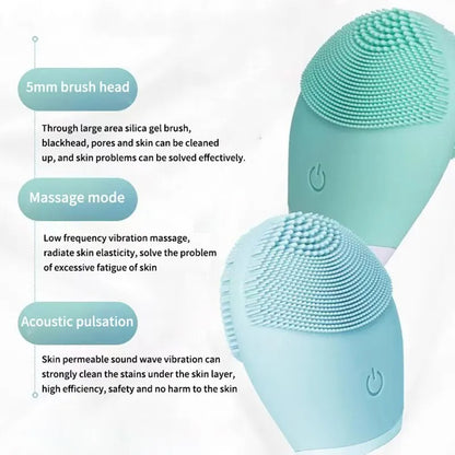 Luna SkinBrush™ | Strahlende Haut auf Knopfdruck ,Electric Silicone Facial Cleansing and Massaging Device for Pore Cleaning