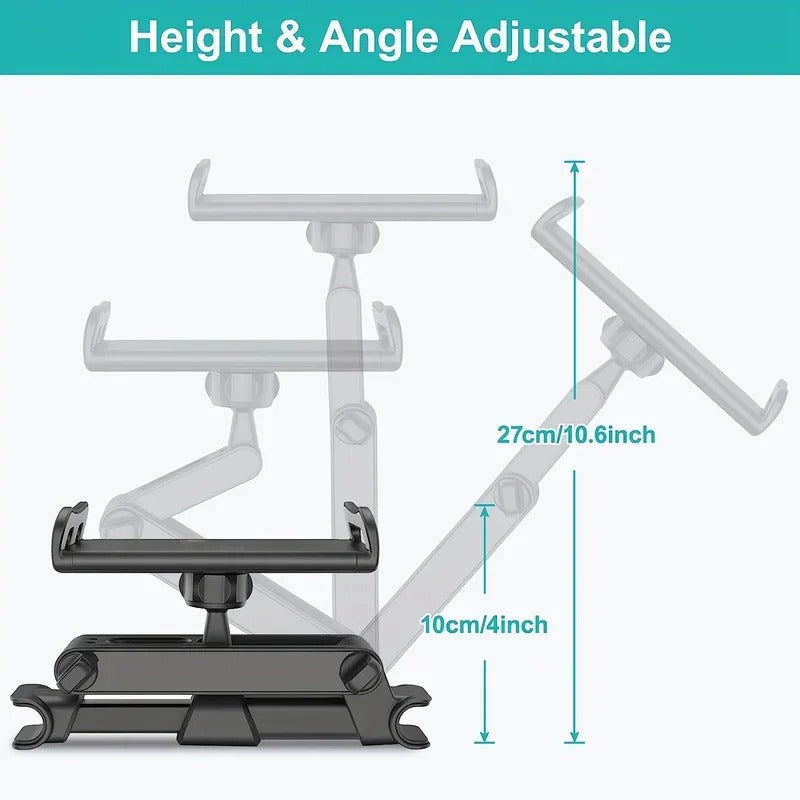 Car Tablet Holder, Headrest Mount Compatible with Devices 4.7-12.9 inches