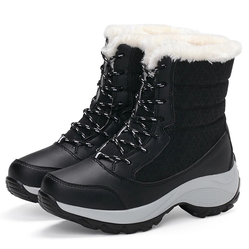 Ankel Boots for Women Winter Outdoor Warm Snow Boots Chunky Platform Waterproof Non-slip Warm Shoes Woman Boots Plus Size Casual